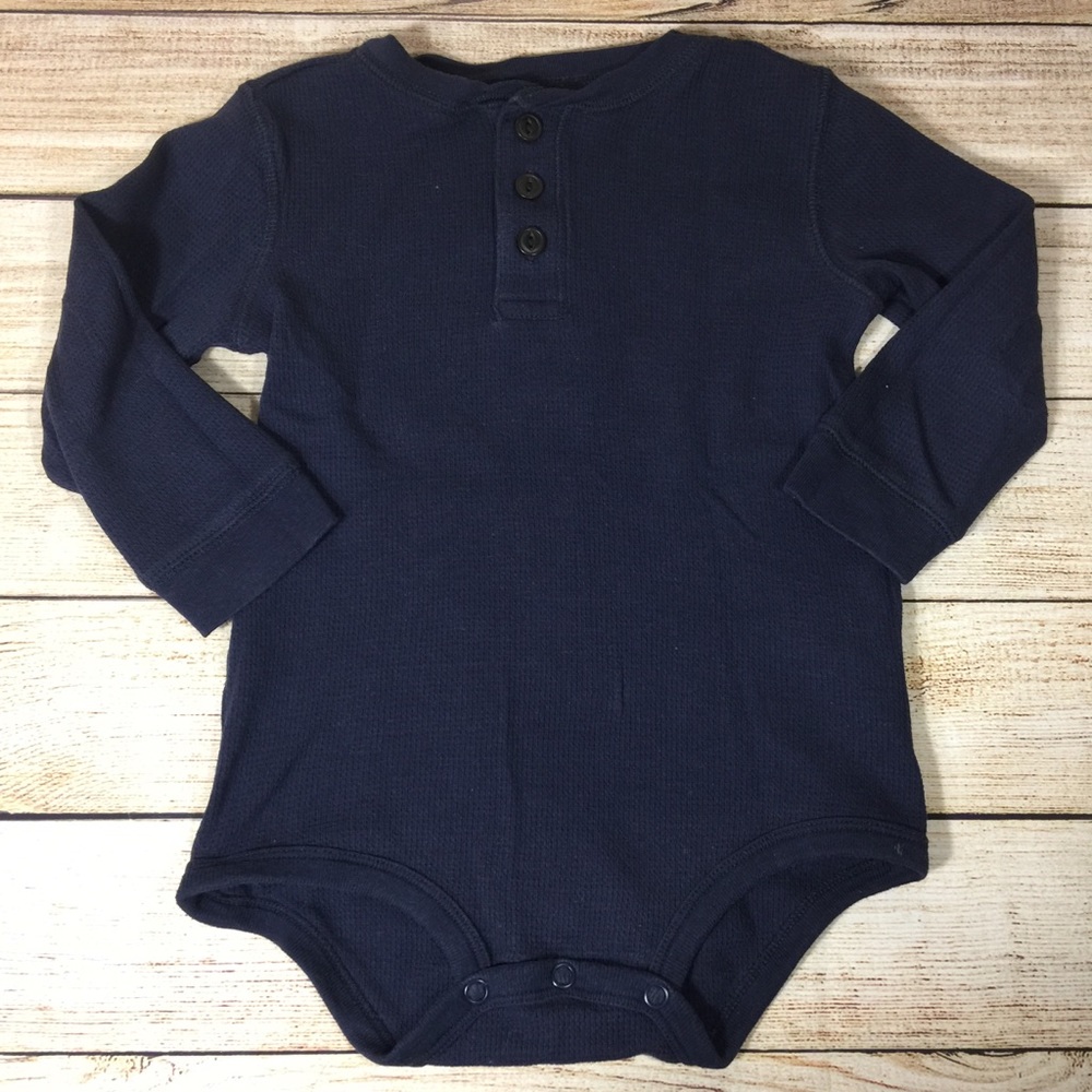 OshKosh Long Sleeve Dark Blue Bodysuit | 24 M‎